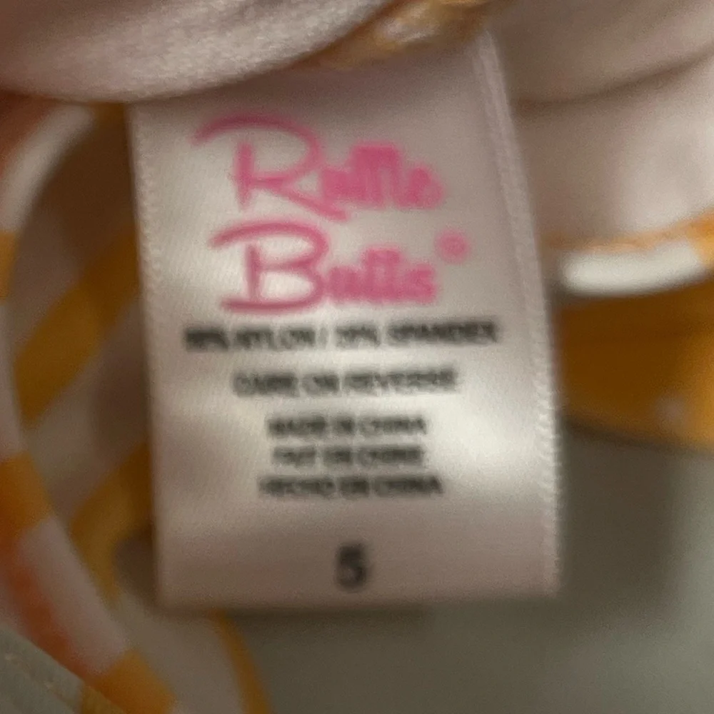 Ruffle Butts Melon Polka Dot Tankini Size 5